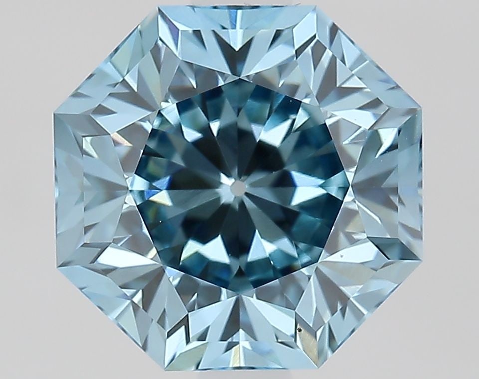 Loose Diamond - OCTAGONAL 2.33ct Fancy Vivid Blue VS1: Loose Diamond - OCTAGONAL 2.33ct Fancy Vivid Blue VS1 Source: This is a real non-mined Diamond that has been grown in a lab Shape: OCTAGONAL Carats: 2.33 Color: Fancy Vivid Blue Certification: IGI Vid