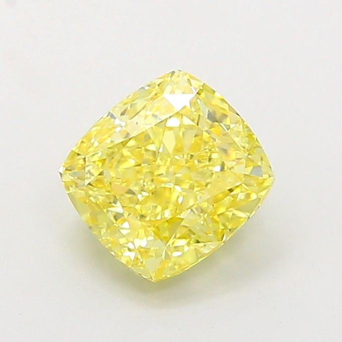 Loose Diamond - CUSHION MODIFIED 1.79ct Fancy Vivid Yellow VS1: Loose Diamond - CUSHION MODIFIED 1.79ct Fancy Vivid Yellow VS1 Source: This is a real non-mined Diamond that has been grown in a lab Shape: CUSHION MODIFIED Carats: 1.79 Color: Fancy Vivid Yellow Cert