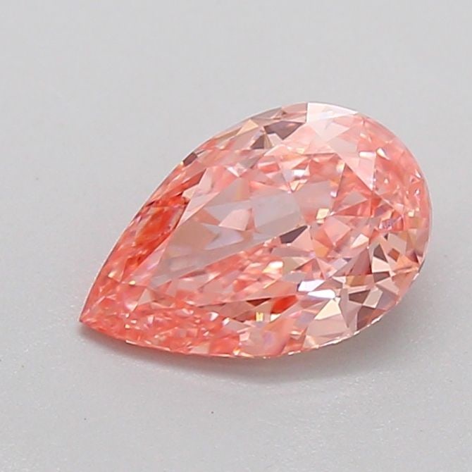 Loose Diamond - PEAR 1.05ct Fancy Intense Pinkish Orange VS1: Loose Diamond - PEAR 1.05ct Fancy Intense Pinkish Orange VS1 Source: This is a real non-mined Diamond that has been grown in a lab Shape: PEAR Carats: 1.05 Color: Fancy Intense Pinkish Orange Certific