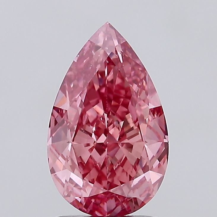 Loose Diamond - PEAR 2.39ct Fancy Vivid Pink VS2: Loose Diamond - PEAR 2.39ct Fancy Vivid Pink VS2 Source: This is a real non-mined Diamond that has been grown in a lab Shape: PEAR Carats: 2.39 Color: Fancy Vivid Pink Certification: IGI Video: