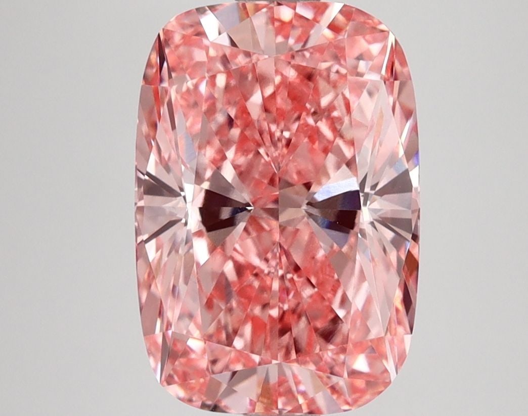Loose Diamond - CUSHION BRILLIANT 3.61ct Fancy Vivid Pink VS1: Loose Diamond - CUSHION BRILLIANT 3.61ct Fancy Vivid Pink VS1 Source: This is a real non-mined Diamond that has been grown in a lab Shape: CUSHION BRILLIANT Carats: 3.61 Color: Fancy Vivid Pink Certif
