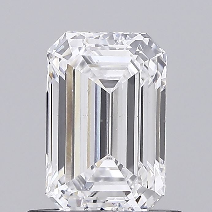 Loose Diamond - EMERALD 0.9ct D VS2: Loose Diamond - EMERALD 0.9ct D VS2 Source: This is a real non-mined Diamond that has been grown in a lab Shape: EMERALD Carats: 0.9 Color: D Clarity: VS2 Certification: IGI Video: