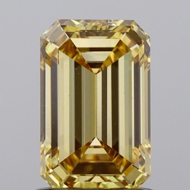 Loose Diamond - EMERALD 1.11ct Fancy Vivid Yellow VS1: Loose Diamond - EMERALD 1.11ct Fancy Vivid Yellow VS1 Source: This is a real non-mined Diamond that has been grown in a lab Shape: EMERALD Carats: 1.11 Color: Fancy Vivid Yellow Certification: NONE Vi