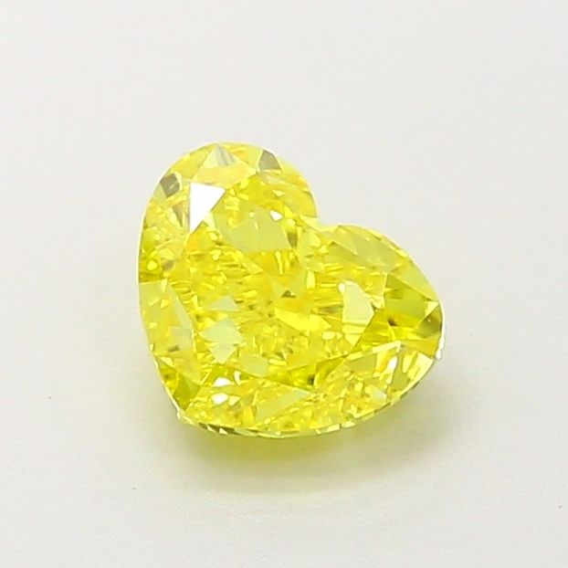 Loose Diamond - HEART 0.85ct Fancy Vivid Yellow VS1: Loose Diamond - HEART 0.85ct Fancy Vivid Yellow VS1 Source: This is a real non-mined Diamond that has been grown in a lab Shape: HEART Carats: 0.85 Color: Fancy Vivid Yellow Certification: IGI Video: