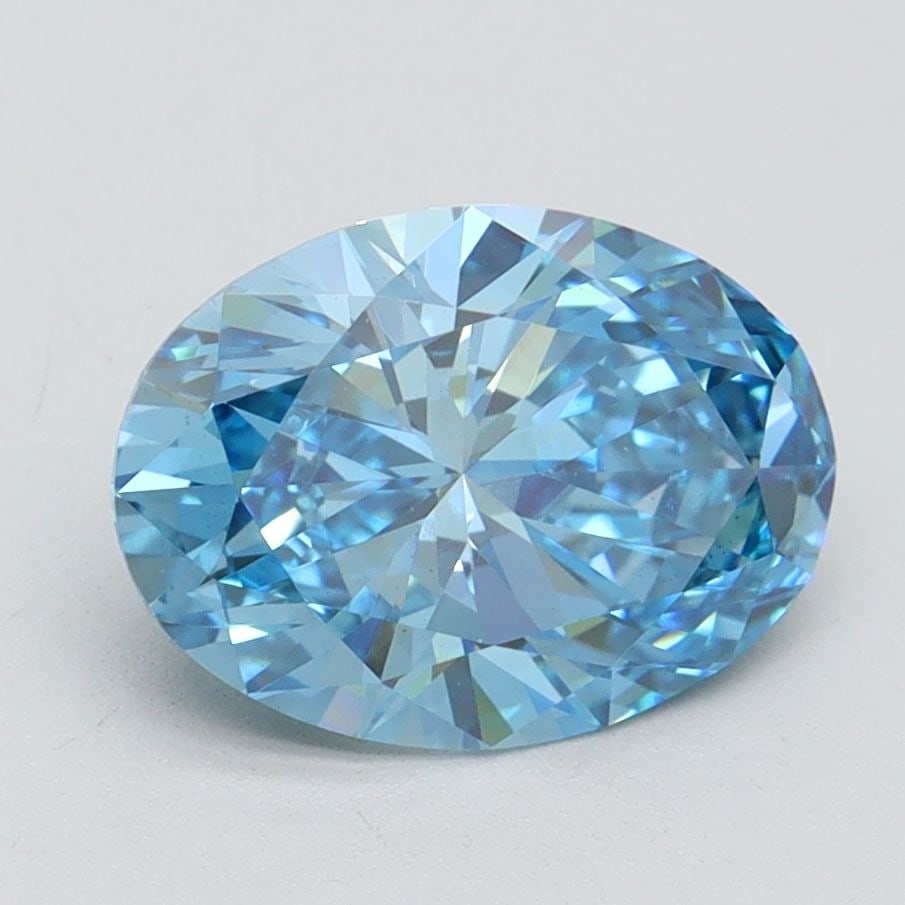 Loose Diamond - OVAL 2.09ct Fancy Vivid Blue VS1: Loose Diamond - OVAL 2.09ct Fancy Vivid Blue VS1 Source: This is a real non-mined Diamond that has been grown in a lab Shape: OVAL Carats: 2.09 Color: Fancy Vivid Blue Certification: IGI Video:
