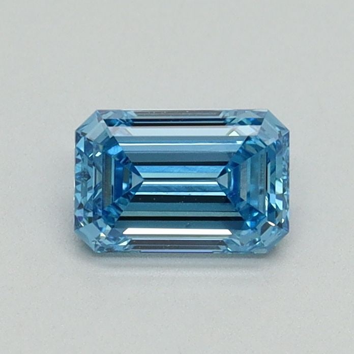 Loose Diamond - EMERALD 0.51ct Fancy Vivid Blue VS2: Loose Diamond - EMERALD 0.51ct Fancy Vivid Blue VS2 Source: This is a real non-mined Diamond that has been grown in a lab Shape: EMERALD Carats: 0.51 Color: Fancy Vivid Blue Certification: IGI Video: