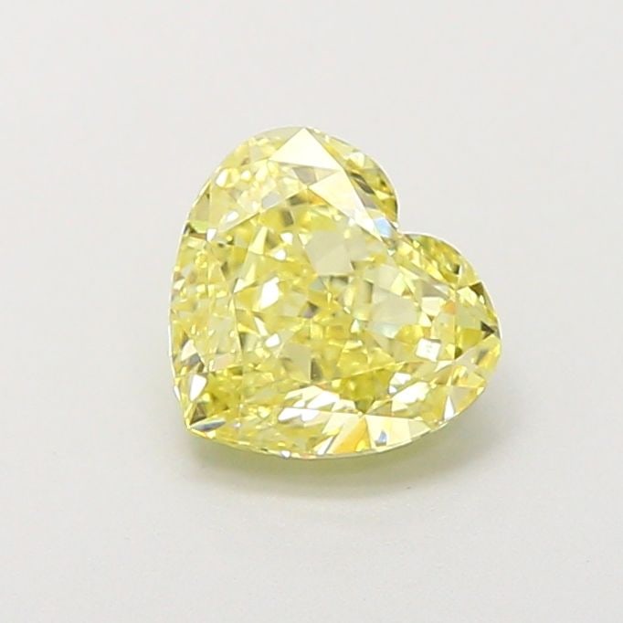 Loose Diamond - HEART 1.03ct Fancy Yellow VVS2: Loose Diamond - HEART 1.03ct Fancy Yellow VVS2 Source: This is a real non-mined Diamond that has been grown in a lab Shape: HEART Carats: 1.03 Color: Fancy Yellow Certification: IGI Video: