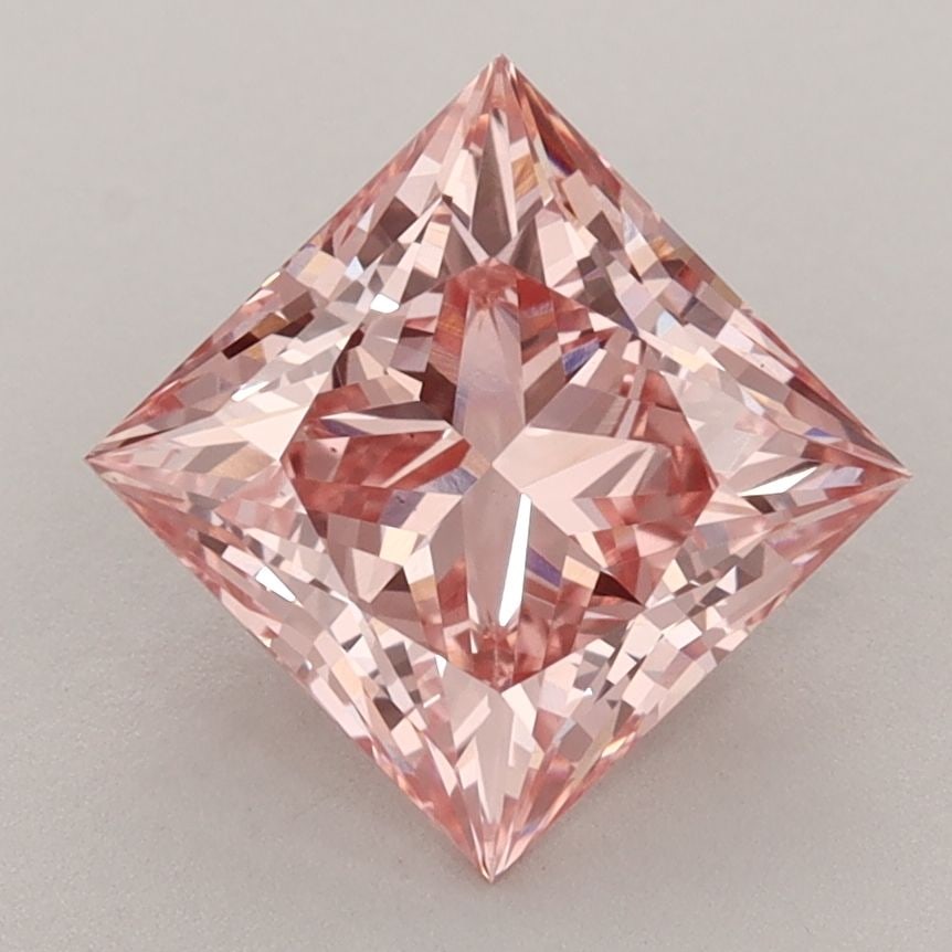 Loose Diamond - PRINCESS 2.58ct Fancy Vivid Pink VS1: Loose Diamond - PRINCESS 2.58ct Fancy Vivid Pink VS1 Source: This is a real non-mined Diamond that has been grown in a lab Shape: PRINCESS Carats: 2.58 Color: Fancy Vivid Pink Certification: IGI Video