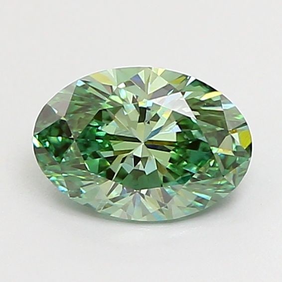 Loose Diamond - OVAL 0.83ct Fancy Vivid Green VS1: Loose Diamond - OVAL 0.83ct Fancy Vivid Green VS1 Source: This is a real non-mined Diamond that has been grown in a lab Shape: OVAL Carats: 0.83 Color: Fancy Vivid Green Certification: IGI Video: