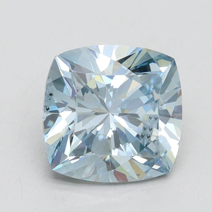 Loose Diamond - CUSHION MODIFIED 1.88ct Fancy Intense Blue SI1: Loose Diamond - CUSHION MODIFIED 1.88ct Fancy Intense Blue SI1 Source: This is a real non-mined Diamond that has been grown in a lab Shape: CUSHION MODIFIED Carats: 1.88 Color: Fancy Intense Blue Cert