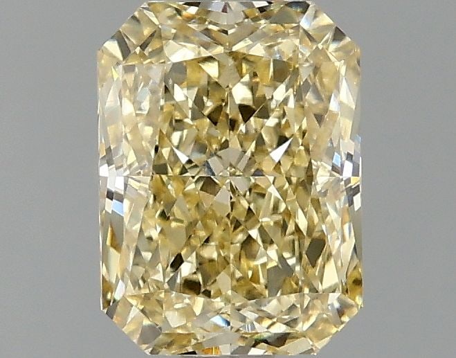Loose Diamond - RADIANT 1.59ct Fancy Intense Yellow VVS2: Loose Diamond - RADIANT 1.59ct Fancy Intense Yellow VVS2 Source: This is a real non-mined Diamond that has been grown in a lab Shape: RADIANT Carats: 1.59 Color: Fancy Intense Yellow Certification: IG