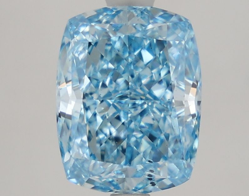 Loose Diamond - CUSHION BRILLIANT 2.81ct Fancy Vivid Blue SI1: Loose Diamond - CUSHION BRILLIANT 2.81ct Fancy Vivid Blue SI1 Source: This is a real non-mined Diamond that has been grown in a lab Shape: CUSHION BRILLIANT Carats: 2.81 Color: Fancy Vivid Blue Certif