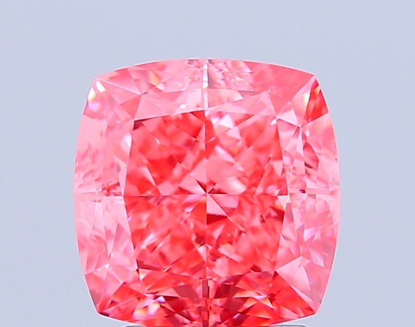 Loose Diamond - CUSHION MODIFIED 3.42ct Fancy Vivid Pink VVS2: Loose Diamond - CUSHION MODIFIED 3.42ct Fancy Vivid Pink VVS2 Source: This is a real non-mined Diamond that has been grown in a lab Shape: CUSHION MODIFIED Carats: 3.42 Color: Fancy Vivid Pink Certifi