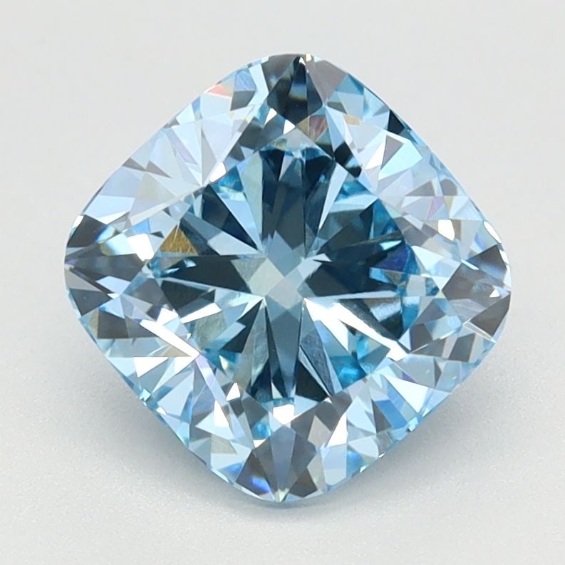 Loose Diamond - CUSHION BRILLIANT 1.67ct Fancy Intense Blue VS1: Loose Diamond - CUSHION BRILLIANT 1.67ct Fancy Intense Blue VS1 Source: This is a real non-mined Diamond that has been grown in a lab Shape: CUSHION BRILLIANT Carats: 1.67 Color: Fancy Intense Blue Ce