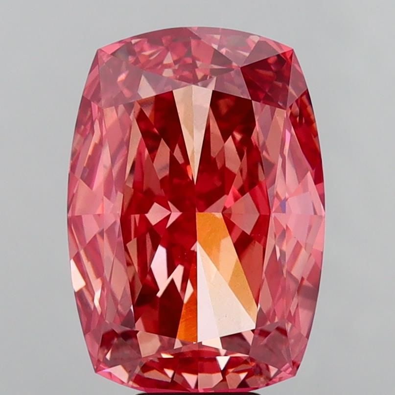 Loose Diamond - CUSHION MODIFIED 10.17ct Fancy Vivid Pink VVS2: Loose Diamond - CUSHION MODIFIED 10.17ct Fancy Vivid Pink VVS2 Source: This is a real non-mined Diamond that has been grown in a lab Shape: CUSHION MODIFIED Carats: 10.17 Color: Fancy Vivid Pink Certi