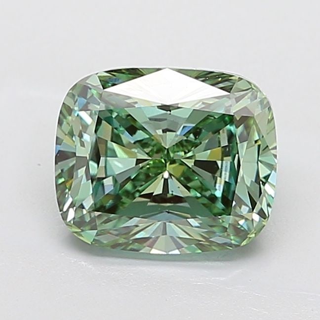 Loose Diamond - CUSHION MODIFIED 3.04ct Fancy Vivid Green VS2: Loose Diamond - CUSHION MODIFIED 3.04ct Fancy Vivid Green VS2 Source: This is a real non-mined Diamond that has been grown in a lab Shape: CUSHION MODIFIED Carats: 3.04 Color: Fancy Vivid Green Certif