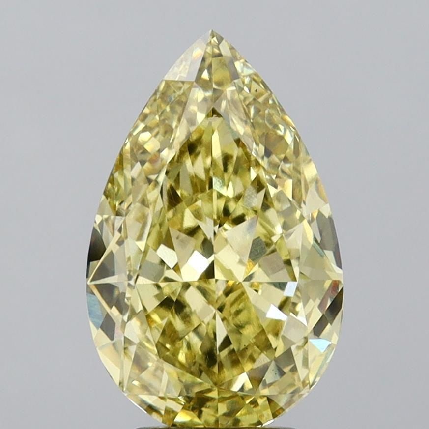 Loose Diamond - PEAR 4.02ct Fancy Intense Yellow VS1: Loose Diamond - PEAR 4.02ct Fancy Intense Yellow VS1 Source: This is a real non-mined Diamond that has been grown in a lab Shape: PEAR Carats: 4.02 Color: Fancy Intense Yellow Certification: IGI Video