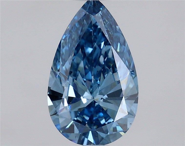 Loose Diamond - PEAR 0.76ct Fancy Vivid Blue VS1: Loose Diamond - PEAR 0.76ct Fancy Vivid Blue VS1 Source: This is a real non-mined Diamond that has been grown in a lab Shape: PEAR Carats: 0.76 Color: Fancy Vivid Blue Certification: IGI Video: