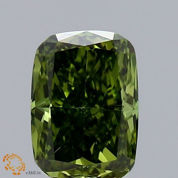 Loose Diamond - CUSHION BRILLIANT 0.67ct Fancy Vivid Green VS1: Loose Diamond - CUSHION BRILLIANT 0.67ct Fancy Vivid Green VS1 Source: This is a real non-mined Diamond that has been grown in a lab Shape: CUSHION BRILLIANT Carats: 0.67 Color: Fancy Vivid Green Cert