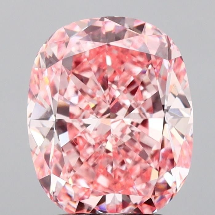 Loose Diamond - CUSHION MODIFIED 2.56ct Fancy Vivid Pink VVS2: Loose Diamond - CUSHION MODIFIED 2.56ct Fancy Vivid Pink VVS2 Source: This is a real non-mined Diamond that has been grown in a lab Shape: CUSHION MODIFIED Carats: 2.56 Color: Fancy Vivid Pink Certifi