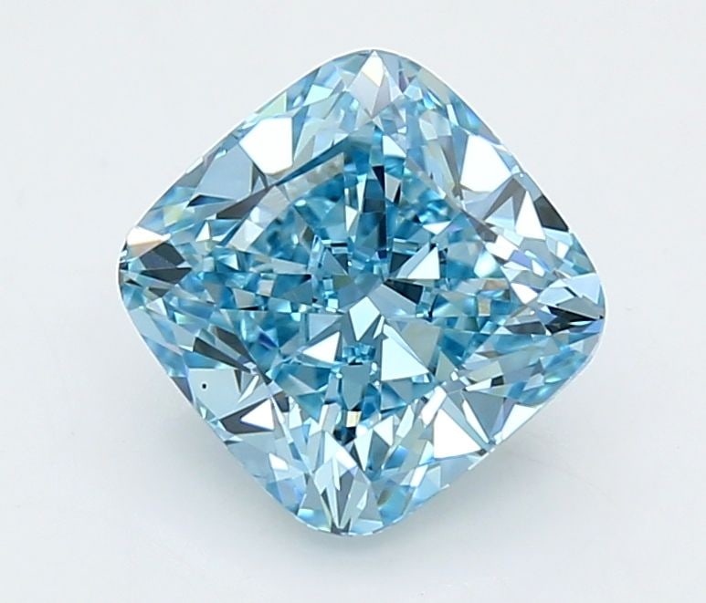 Loose Diamond - CUSHION MODIFIED 2.61ct Fancy Vivid Blue VS2: Loose Diamond - CUSHION MODIFIED 2.61ct Fancy Vivid Blue VS2 Source: This is a real non-mined Diamond that has been grown in a lab Shape: CUSHION MODIFIED Carats: 2.61 Color: Fancy Vivid Blue Certific