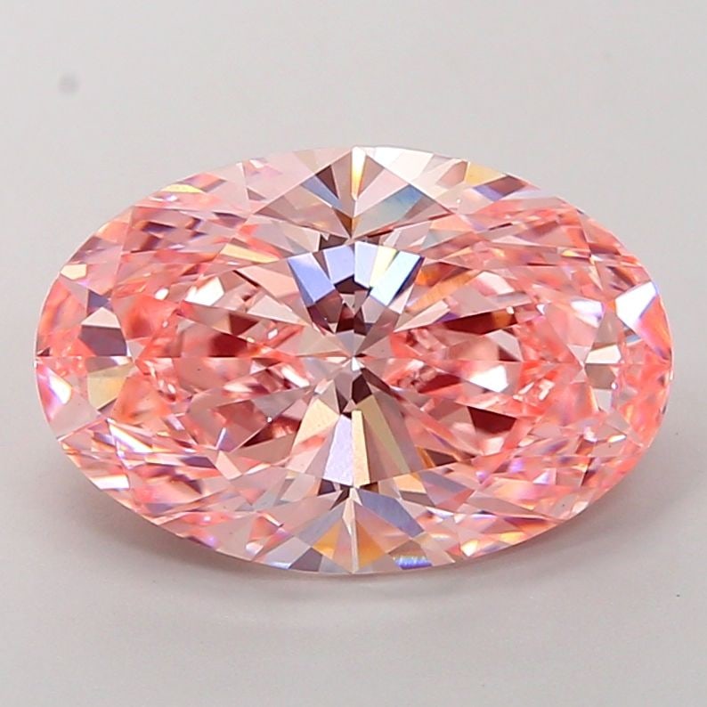 Loose Diamond - OVAL 1.5ct Fancy Vivid Pink VS1: Loose Diamond - OVAL 1.5ct Fancy Vivid Pink VS1 Source: This is a real non-mined Diamond that has been grown in a lab Shape: OVAL Carats: 1.5 Color: Fancy Vivid Pink Certification: IGI Video: