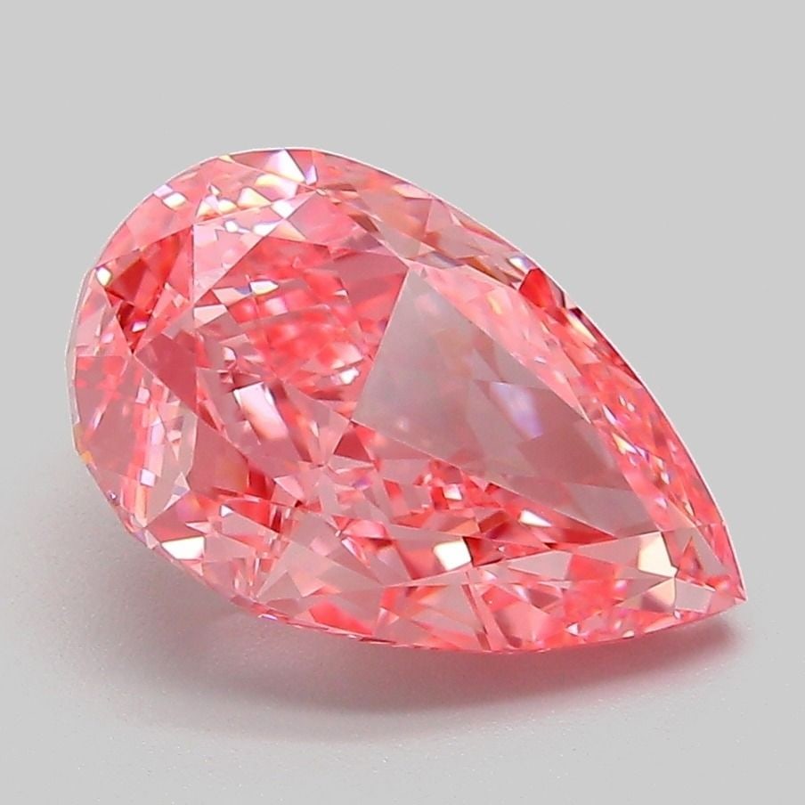 Loose Diamond - PEAR 3.09ct Fancy Vivid Pink VS1: Loose Diamond - PEAR 3.09ct Fancy Vivid Pink VS1 Source: This is a real non-mined Diamond that has been grown in a lab Shape: PEAR Carats: 3.09 Color: Fancy Vivid Pink Certification: IGI Video: