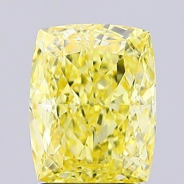 Loose Diamond - CUSHION MODIFIED 1.52ct Fancy Vivid Yellow VS1: Loose Diamond - CUSHION MODIFIED 1.52ct Fancy Vivid Yellow VS1 Source: This is a real non-mined Diamond that has been grown in a lab Shape: CUSHION MODIFIED Carats: 1.52 Color: Fancy Vivid Yellow Cert