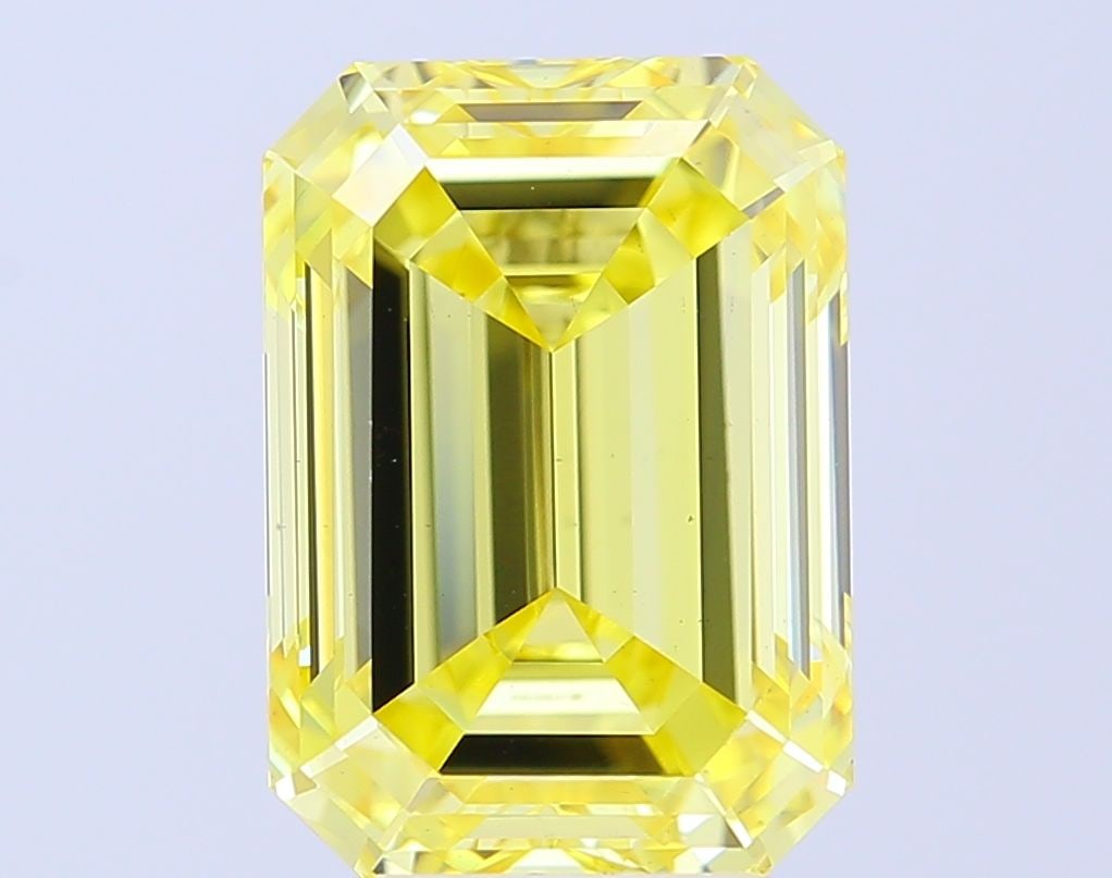 Loose Diamond - EMERALD 9.02ct Fancy Intense Yellow VS2: Loose Diamond - EMERALD 9.02ct Fancy Intense Yellow VS2 Source: This is a real non-mined Diamond that has been grown in a lab Shape: EMERALD Carats: 9.02 Color: Fancy Intense Yellow Certification: IGI