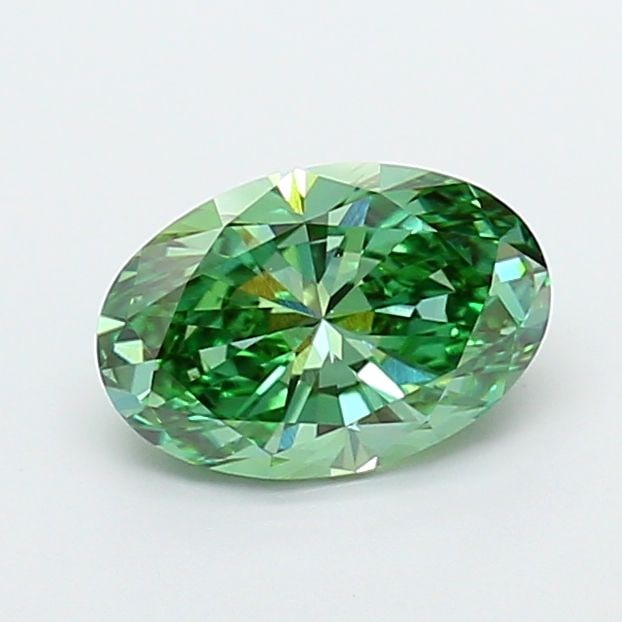 Loose Diamond - OVAL 2.0ct Fancy Vivid Green VS1: Loose Diamond - OVAL 2.0ct Fancy Vivid Green VS1 Source: This is a real non-mined Diamond that has been grown in a lab Shape: OVAL Carats: 2.0 Color: Fancy Vivid Green Certification: IGI The Diamond D