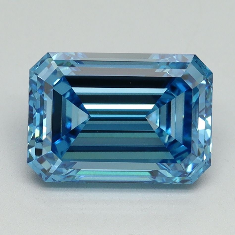 Loose Diamond - EMERALD 3.21ct Fancy Vivid Blue VVS2 (1 of 1)
