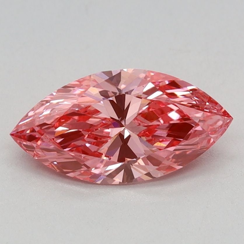 Loose Diamond - MARQUISE 0.68ct Fancy Vivid Pink VS2: Loose Diamond - MARQUISE 0.68ct Fancy Vivid Pink VS2 Source: This is a real non-mined Diamond that has been grown in a lab Shape: MARQUISE Carats: 0.68 Color: Fancy Vivid Pink Certification: IGI Video