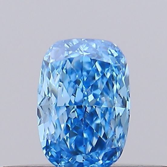 Loose Diamond - CUSHION BRILLIANT 0.18ct Fancy Vivid Blue VS1: Loose Diamond - CUSHION BRILLIANT 0.18ct Fancy Vivid Blue VS1 Source: This is a real non-mined Diamond that has been grown in a lab Shape: CUSHION BRILLIANT Carats: 0.18 Color: Fancy Vivid Blue Certif