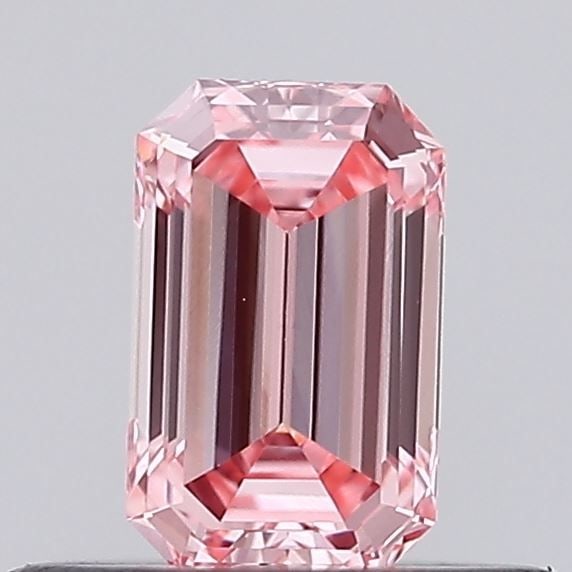Loose Diamond - EMERALD 0.3ct Fancy Vivid Pink VVS2: Loose Diamond - EMERALD 0.3ct Fancy Vivid Pink VVS2 Source: This is a real non-mined Diamond that has been grown in a lab Shape: EMERALD Carats: 0.3 Color: Fancy Vivid Pink Certification: IGI Video: