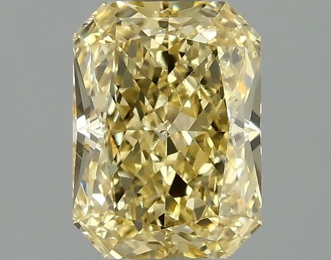 Loose Diamond - RADIANT 1.58ct Fancy Intense Yellow VS2: Loose Diamond - RADIANT 1.58ct Fancy Intense Yellow VS2 Source: This is a real non-mined Diamond that has been grown in a lab Shape: RADIANT Carats: 1.58 Color: Fancy Intense Yellow Certification: IGI