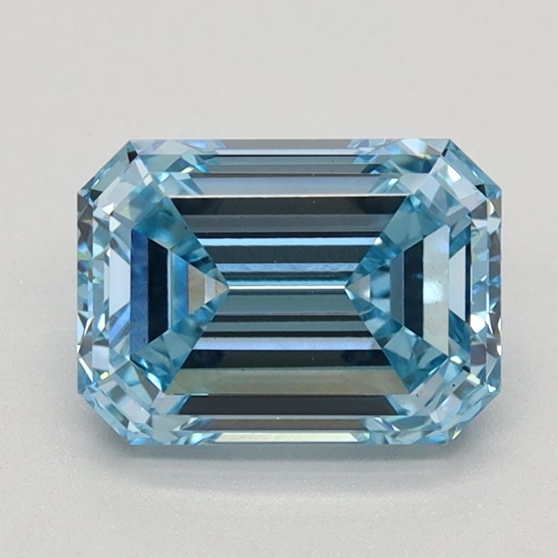 Loose Diamond - EMERALD 1.47ct Fancy Intense Blue VVS2: Loose Diamond - EMERALD 1.47ct Fancy Intense Blue VVS2 Source: This is a real non-mined Diamond that has been grown in a lab Shape: EMERALD Carats: 1.47 Color: Fancy Intense Blue Certification: IGI Vi