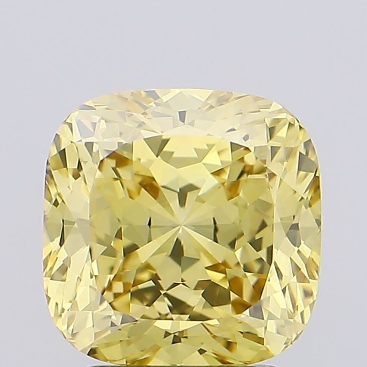 Loose Diamond - CUSHION MODIFIED 3.08ct Fancy Yellow VS1: Loose Diamond - CUSHION MODIFIED 3.08ct Fancy Yellow VS1 Source: This is a real non-mined Diamond that has been grown in a lab Shape: CUSHION MODIFIED Carats: 3.08 Color: Fancy Yellow Certification: I