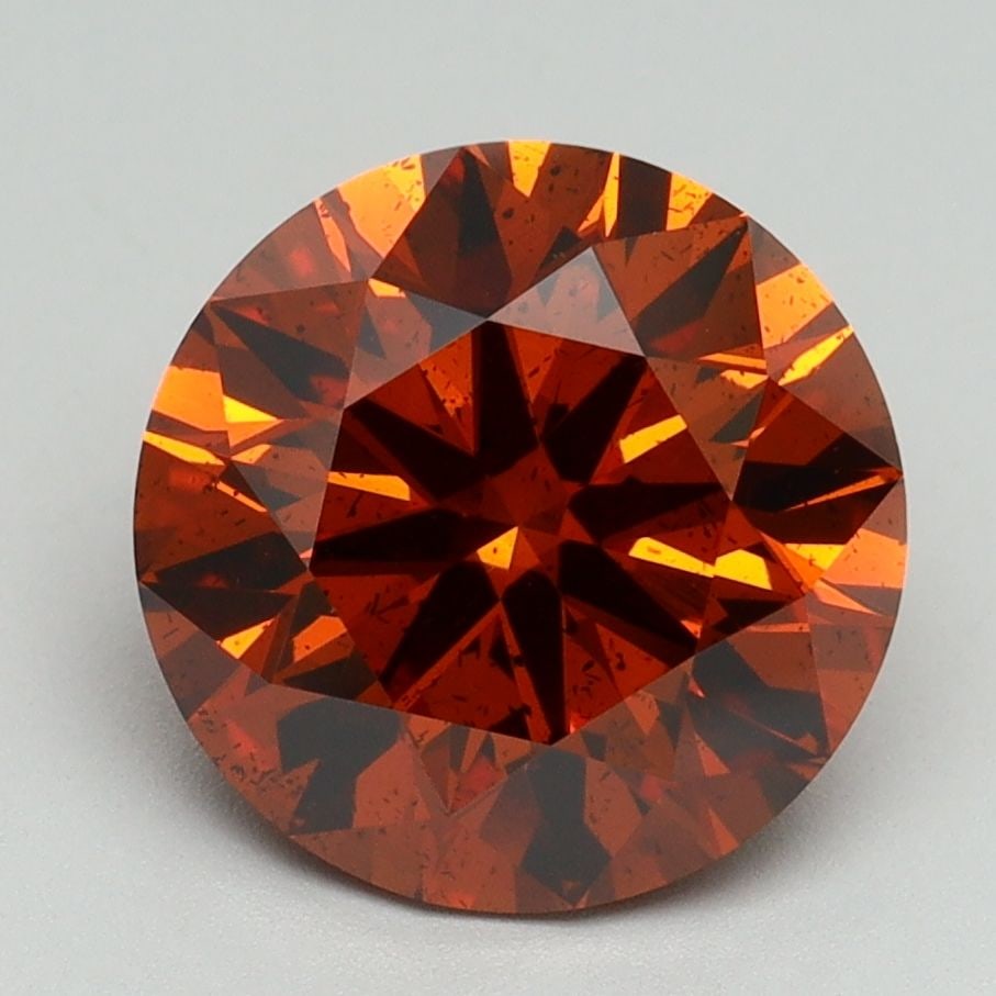 Ideal Loose Diamond - ROUND 3.13ct Fancy Deep Orange SI1 (1 of 1)