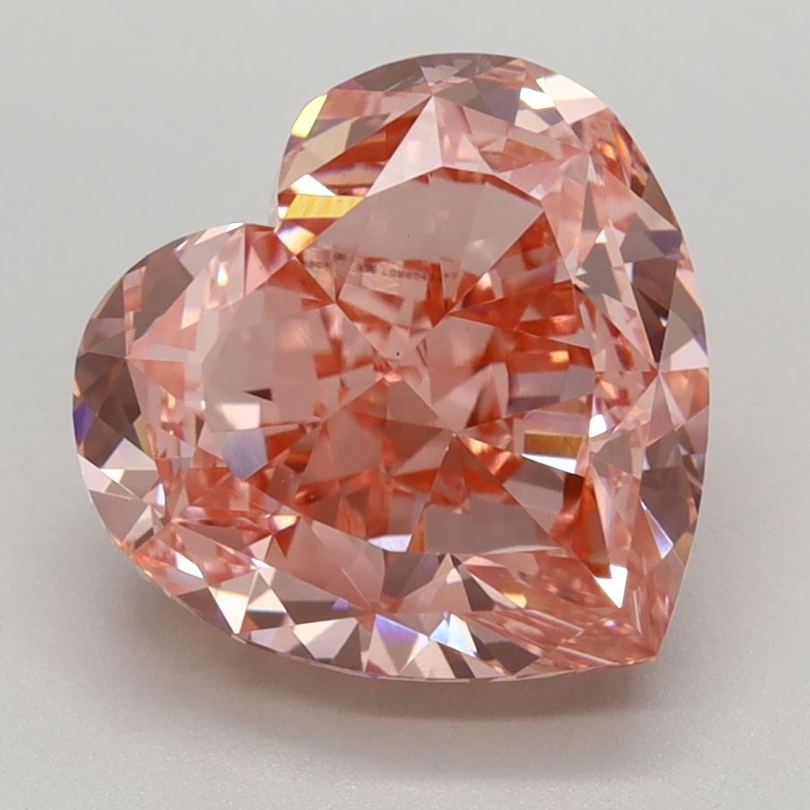 Loose Diamond - HEART 3.21ct Fancy Vivid Pink VS1: Loose Diamond - HEART 3.21ct Fancy Vivid Pink VS1 Source: This is a real non-mined Diamond that has been grown in a lab Shape: HEART Carats: 3.21 Color: Fancy Vivid Pink Certification: IGI Video: