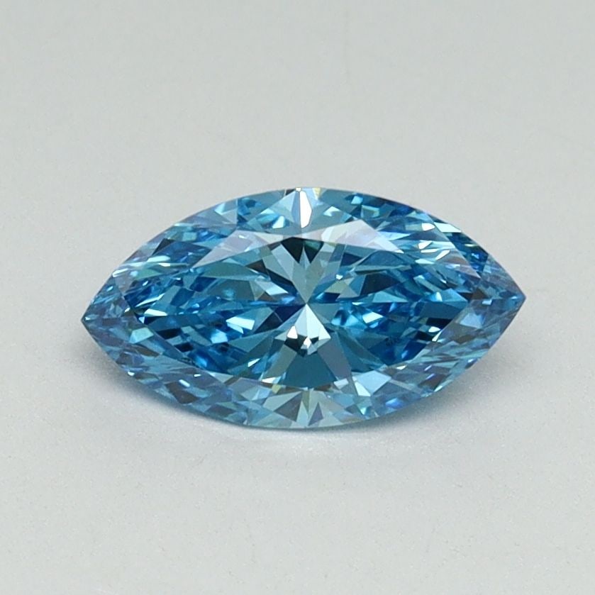 Loose Diamond - MARQUISE 0.63ct Fancy Vivid Blue VS1: Loose Diamond - MARQUISE 0.63ct Fancy Vivid Blue VS1 Source: This is a real non-mined Diamond that has been grown in a lab Shape: MARQUISE Carats: 0.63 Color: Fancy Vivid Blue Certification: IGI Video