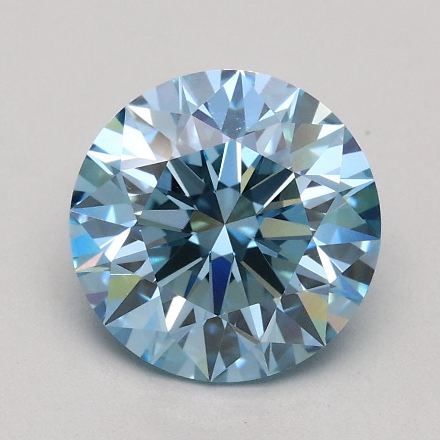 Loose Diamond - ROUND 1.56ct Fancy Intense Blue VVS2: Loose Diamond - ROUND 1.56ct Fancy Intense Blue VVS2 Source: This is a real non-mined Diamond that has been grown in a lab Shape: ROUND Carats: 1.56 Color: Fancy Intense Blue Certification: IGI Video: