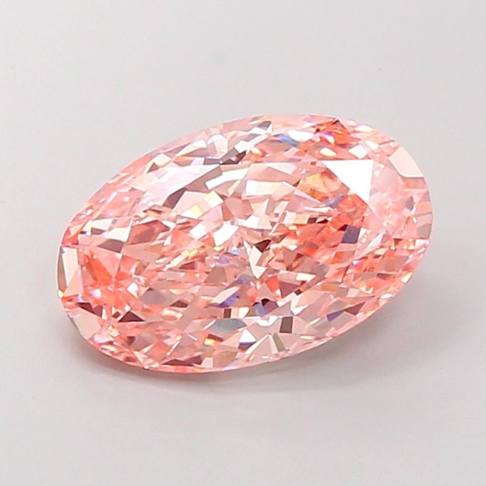 Loose Diamond - OVAL 4.58ct Fancy Vivid Pink VS1: Loose Diamond - OVAL 4.58ct Fancy Vivid Pink VS1 Source: This is a real non-mined Diamond that has been grown in a lab Shape: OVAL Carats: 4.58 Color: Fancy Vivid Pink Certification: IGI Video: