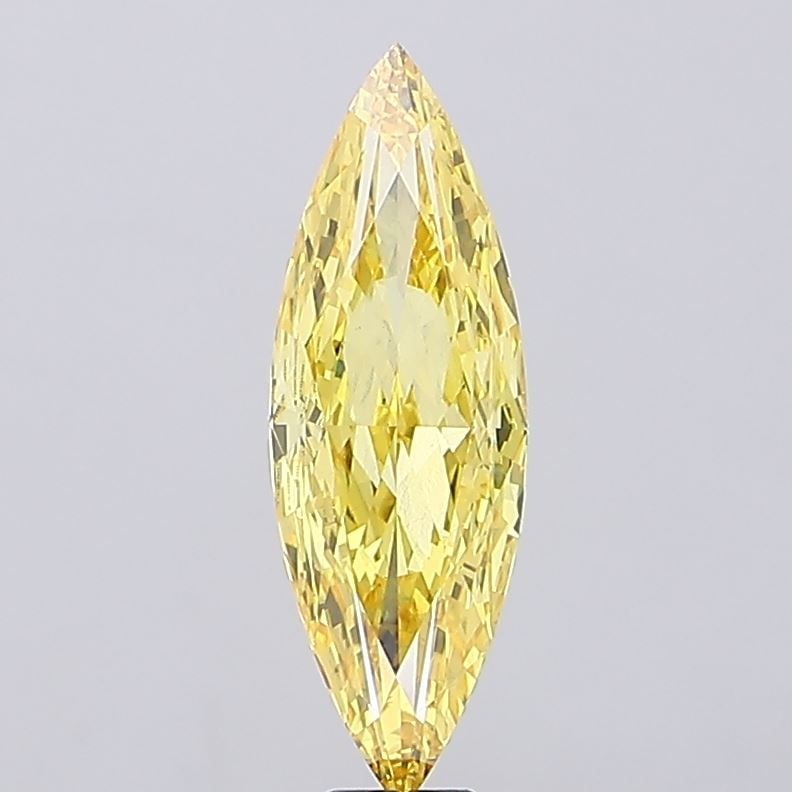 Loose Diamond - MARQUISE 10.03ct Fancy Vivid Yellow VS1: Loose Diamond - MARQUISE 10.03ct Fancy Vivid Yellow VS1 Source: This is a real non-mined Diamond that has been grown in a lab Shape: MARQUISE Carats: 10.03 Color: Fancy Vivid Yellow Certification: IGI