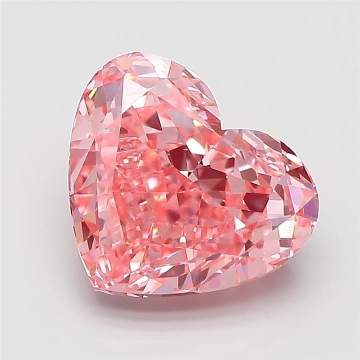 Loose Diamond - HEART 4.06ct Fancy Vivid Pink VS1: Loose Diamond - HEART 4.06ct Fancy Vivid Pink VS1 Source: This is a real non-mined Diamond that has been grown in a lab Shape: HEART Carats: 4.06 Color: Fancy Vivid Pink Certification: IGI Video: