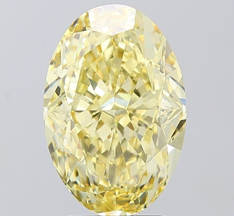 Loose Diamond - OVAL 5.06ct Fancy Intense Yellow VS1: Loose Diamond - OVAL 5.06ct Fancy Intense Yellow VS1 Source: This is a real non-mined Diamond that has been grown in a lab Shape: OVAL Carats: 5.06 Color: Fancy Intense Yellow Certification: IGI Video