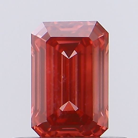 Loose Diamond - EMERALD 0.52ct Fancy Vivid Red VS1 (1 of 1)
