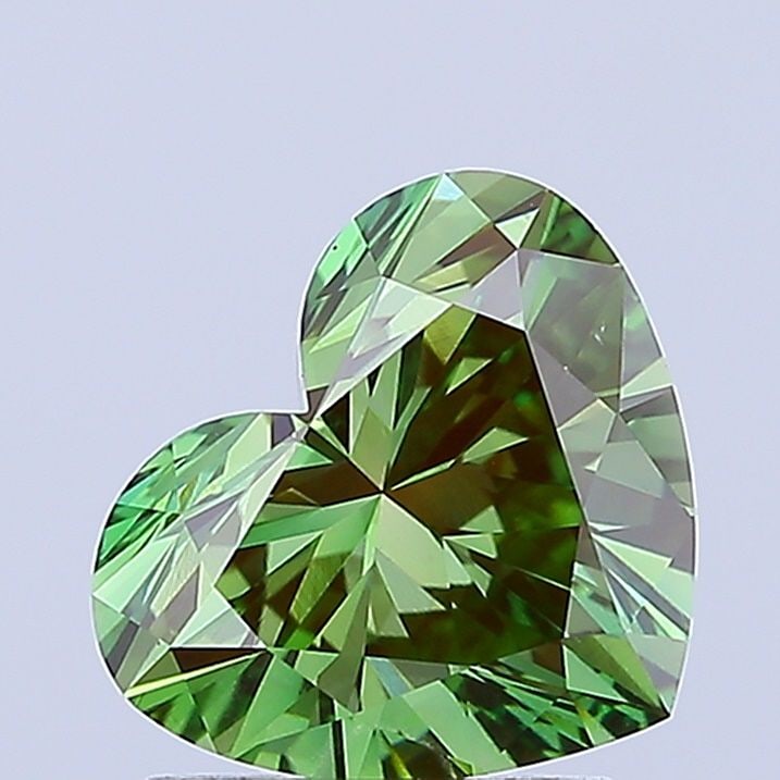 Loose Diamond - HEART 1.69ct Fancy Vivid Green VS1: Loose Diamond - HEART 1.69ct Fancy Vivid Green VS1 Source: This is a real non-mined Diamond that has been grown in a lab Shape: HEART Carats: 1.69 Color: Fancy Vivid Green Certification: IGI Video:
