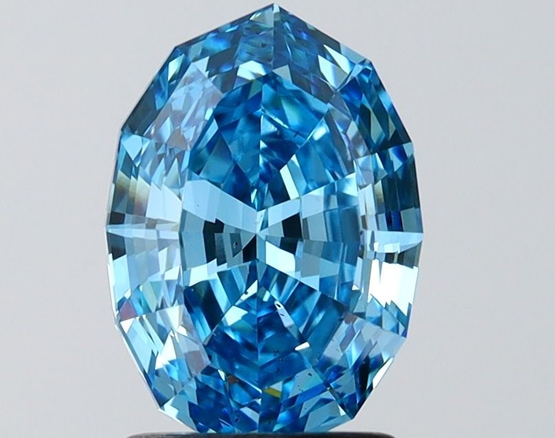 Loose Diamond - OVAL 2.04ct Fancy Vivid Blue SI1: Loose Diamond - OVAL 2.04ct Fancy Vivid Blue SI1 Source: This is a real non-mined Diamond that has been grown in a lab Shape: OVAL Carats: 2.04 Color: Fancy Vivid Blue Certification: IGI Video: