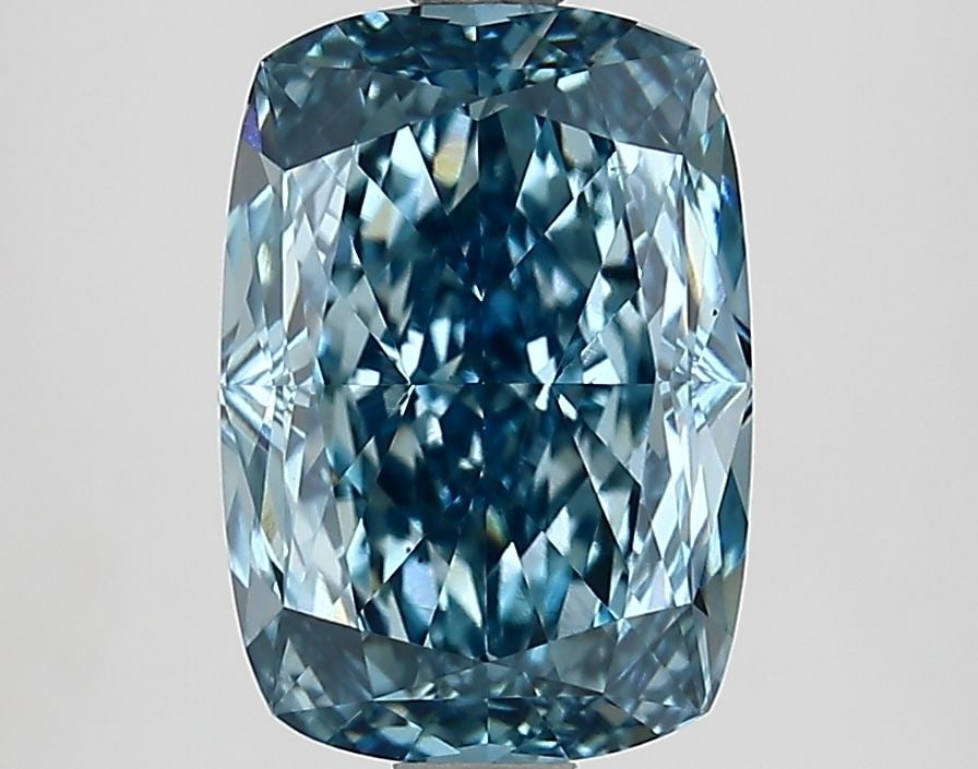 Loose Diamond - CUSHION MODIFIED 3.11ct Fancy Vivid Blue VS1: Loose Diamond - CUSHION MODIFIED 3.11ct Fancy Vivid Blue VS1 Source: This is a real non-mined Diamond that has been grown in a lab Shape: CUSHION MODIFIED Carats: 3.11 Color: Fancy Vivid Blue Certific