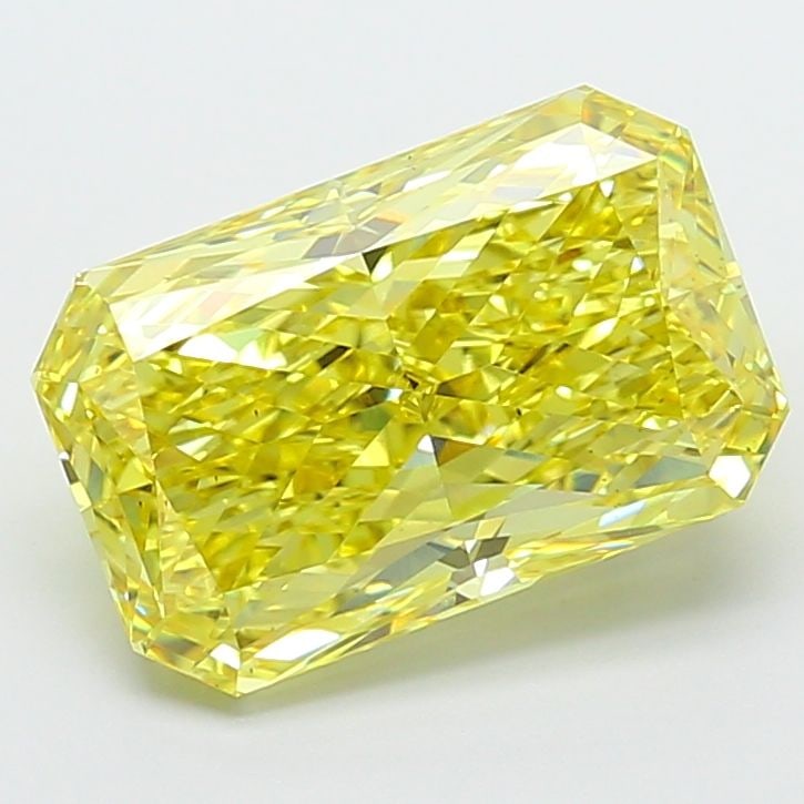 Loose Diamond - RADIANT 6.01ct Fancy Vivid Yellow VS2: Loose Diamond - RADIANT 6.01ct Fancy Vivid Yellow VS2 Source: This is a real non-mined Diamond that has been grown in a lab Shape: RADIANT Carats: 6.01 Color: Fancy Vivid Yellow Certification: IGI Vid